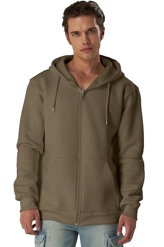 Smith & Solo Hoodie Herren Reißverschluss – Sweatjacke Kapuzenjacke Zipper Kapuzenpullover Hoodies Männer Kapuzenpulli Regular Fit (Stone S) von Smith & Solo