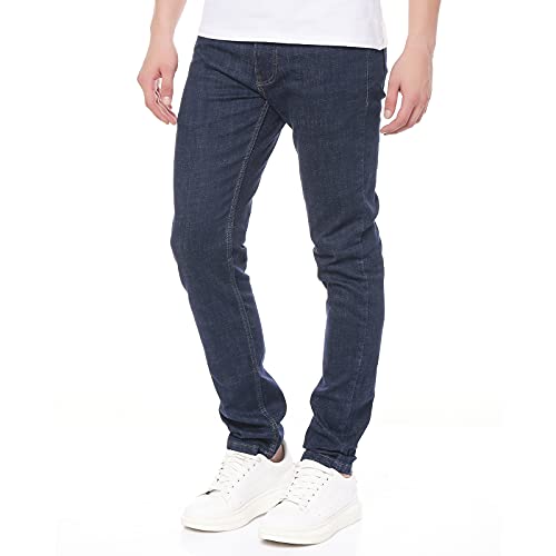 Smith & Solo Jeans Herren - Slim Fit Jeanshose, Hosen Stretch Modern Männer Straight Hose Cut Basic Washed (42W / 34L, Jake Navy) von Smith & Solo