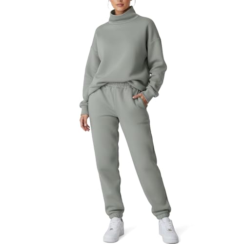 Smith & Solo Jogginghose Damen – Baumwolle Frauen Winter Sporthose, Laufhosen Fitness High Waist, Sweatpants Freizeithose Lang, Jogging Hose Trainingshose Grau XL von Smith & Solo