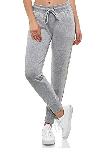 Smith & Solo Jogginghose Damen – Sporthose Frauen Baumwolle| Sweatpants Slim Fit Freizeithose Lang | Trainingshose Fitness High Waist – Jogger Laufhosen Modern Grau/XS von Smith & Solo