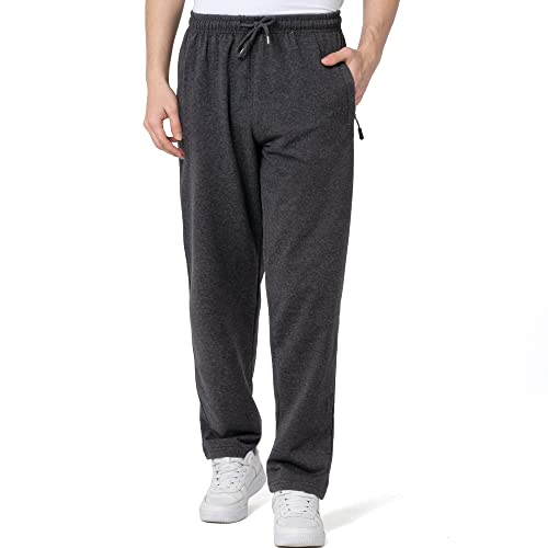 Smith & Solo Jogginghose Herren – Baumwolle Sporthose mit Reißverschlusstaschen Lang, Freizeithose Trainingshose, Sport Hosen Männer, Sweatpants Jogger, Laufhose Baumwoll (Anthrazit, 3XL) von Smith & Solo