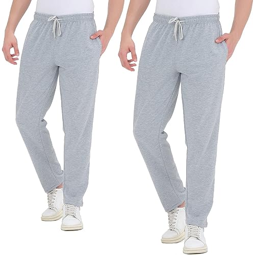 Smith & Solo Jogginghose Herren – Jogger Männer Modern | Baumwolle Jungen Slim Fit Freizeithose | | Sporthose – Training – Trainingshose (2er Grau, S) von Smith & Solo
