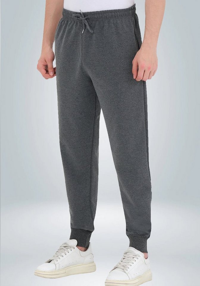 Smith & Solo Jogginghose Herren Sporthose Trainingshose Sweathose (1-tlg) Anthrazit, elastsicher Bund von Smith & Solo