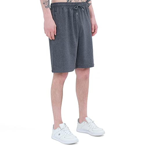 Smith & Solo Sporthose Herren Kurz - Kurze Hosen Herren, Laufshorts Männer Sommer Baumwolle Jogginghose Fitnesshose Sport Sportshorts Bermuda Shorts Hose Trainingshose Tennis (L, Anthrazit) von Smith & Solo