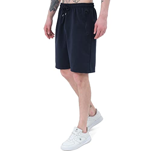 Smith & Solo Sporthose Herren Kurz - Kurze Hosen Herren, Laufshorts Männer Sommer Baumwolle Jogginghose Fitnesshose Sport Sportshorts Bermuda Shorts Hose Trainingshose Tennis (M, Indigo) von Smith & Solo