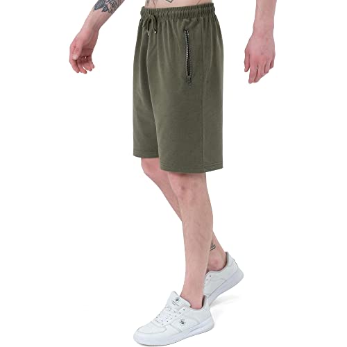 Smith & Solo Sporthose Herren Kurz - Kurze Hosen Herren, Laufshorts Männer Sommer Baumwolle Jogginghose Fitnesshose Sport Sportshorts Bermuda Shorts Hose Trainingshose Tennis (S, Khaki) von Smith & Solo