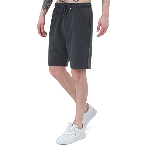 Smith & Solo Sporthose Herren Kurz - Kurze Hosen Herren, Laufshorts Männer Sommer Baumwolle Jogginghose Fitnesshose Sport Sportshorts Bermuda Shorts Hose Trainingshose Tennis (L, Anthrazit) von Smith & Solo