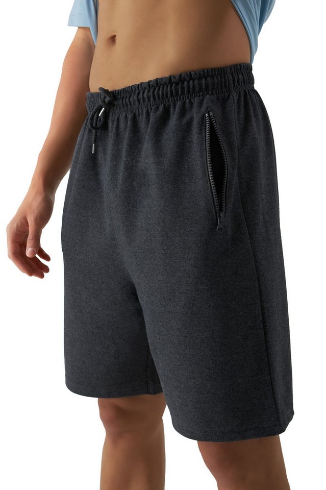 Smith & Solo Sweatshorts Kurze Hose Herren Shorts (1-tlg) Baumwolle, mit Reißverschluss von Smith & Solo