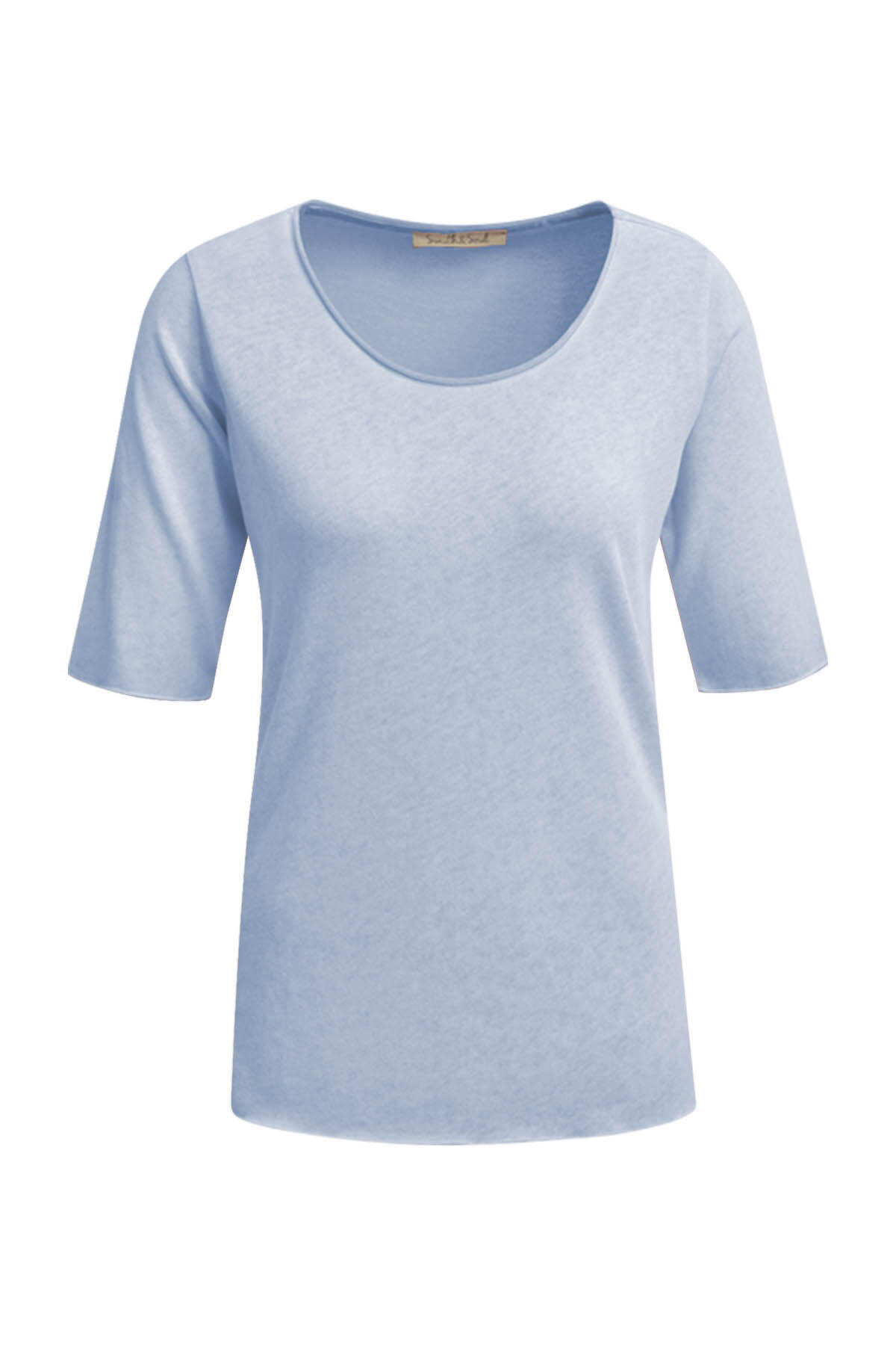 Smith&Soul - Basic Half Slv Knit jeansblue - Gr. - M von Smith&Soul