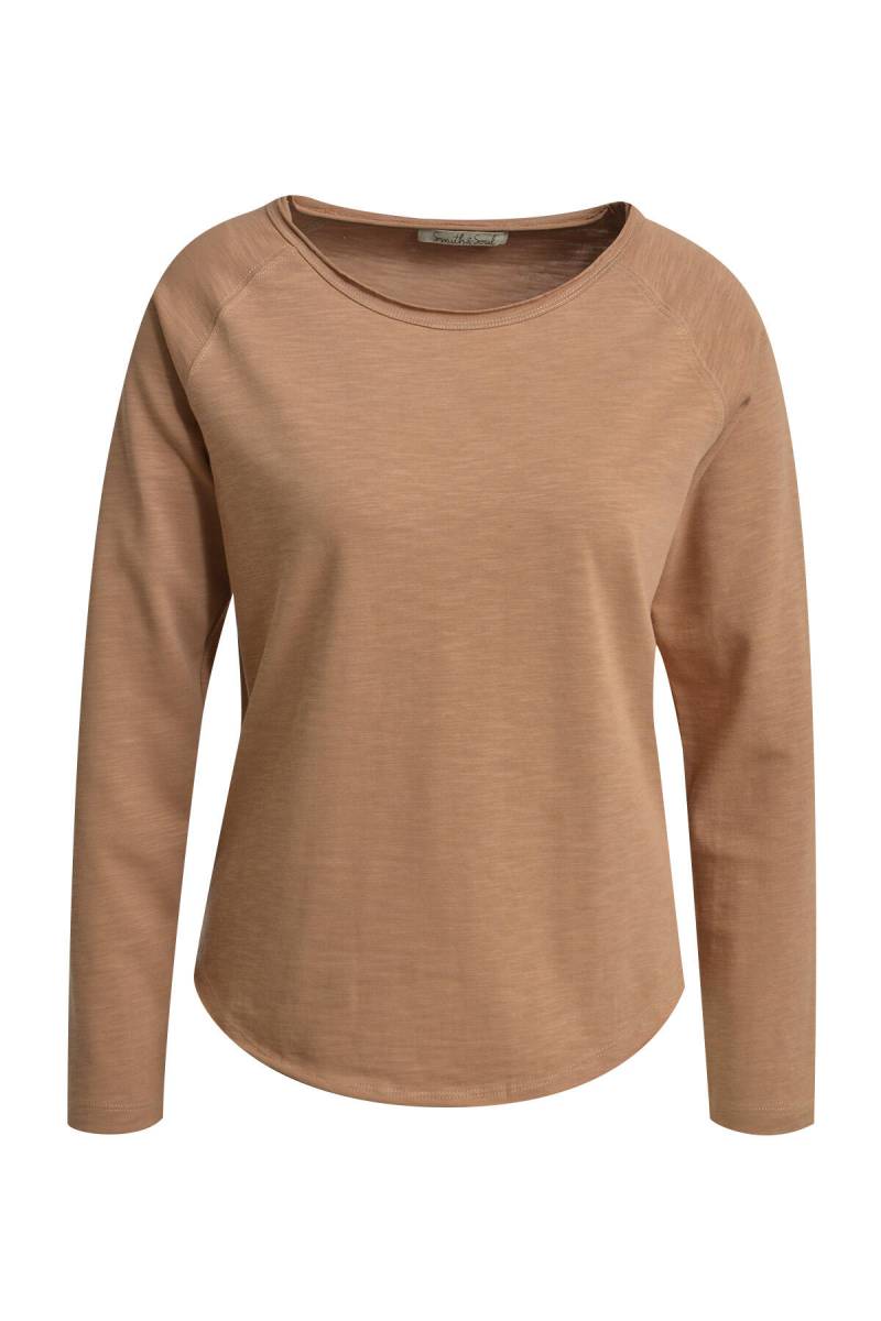 Smith&Soul - Basic Sweat Rgl Ls caramel - Gr. - S von Smith&Soul