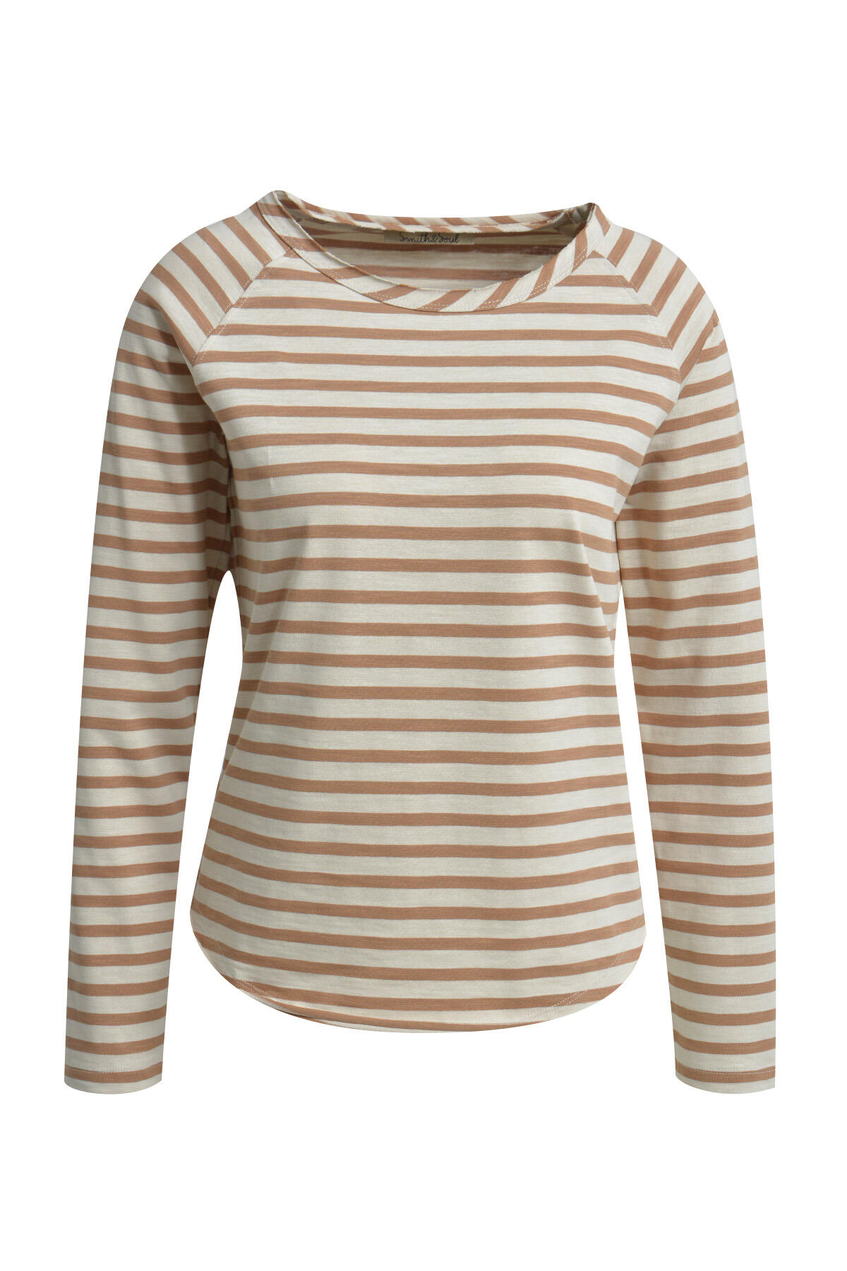 Smith&Soul - Basic Sweat Rgl STR beige - Gr. - M von Smith&Soul