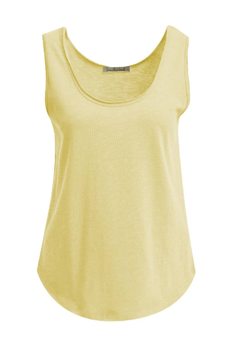 Smith&Soul - Basic Sweat Tanktop pastel yellow - Gr. - M von Smith&Soul