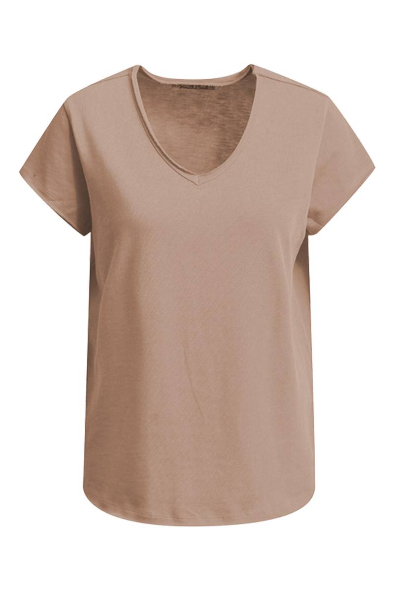 Smith&Soul - Basic Sweat Vn Short Sleeve camel - Gr. - S von Smith&Soul