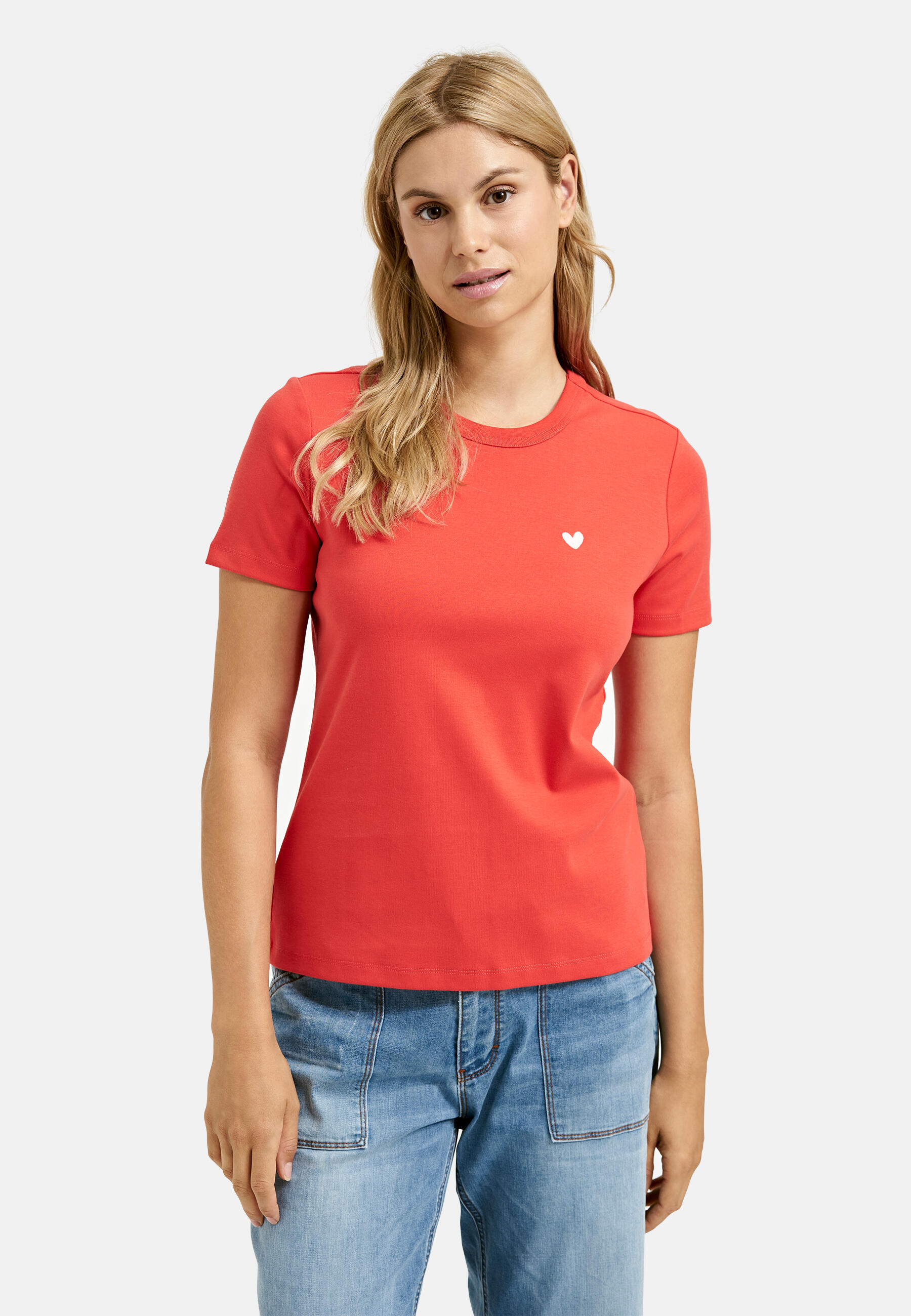 Smith&Soul - Basic T-Shirt Interlock fire red - Gr. - L von Smith&Soul