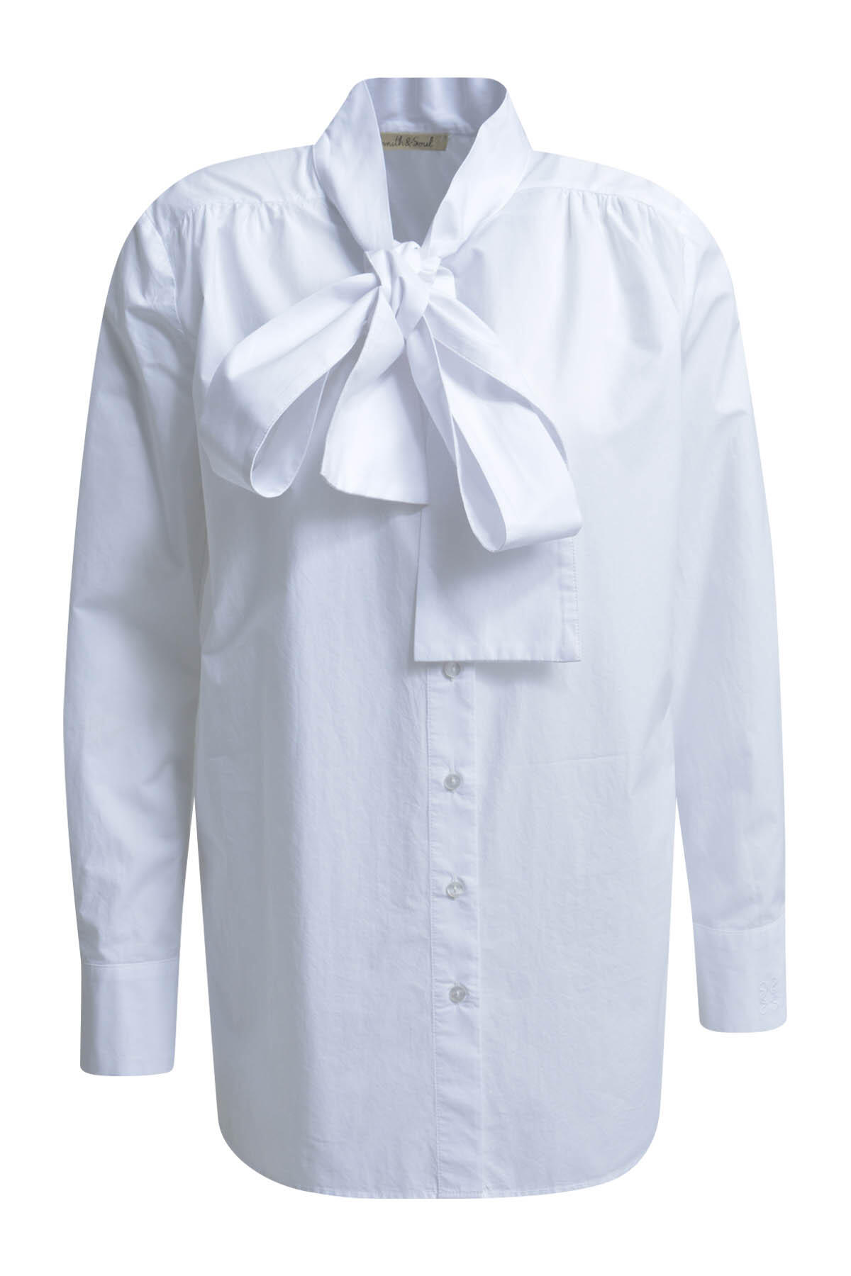 Smith&Soul - Blouse with Bow white - Gr. - M von Smith&Soul