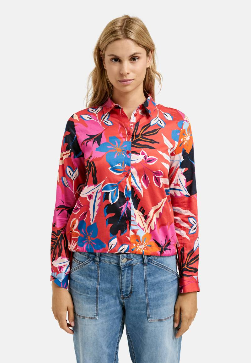 Smith&Soul - Blouse with Drawstring at hem fire red print - Gr. - S von Smith&Soul