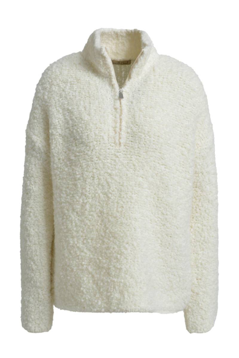Smith&Soul - BouclÃ© Knit Troyer cream white - Gr. - M von Smith&Soul