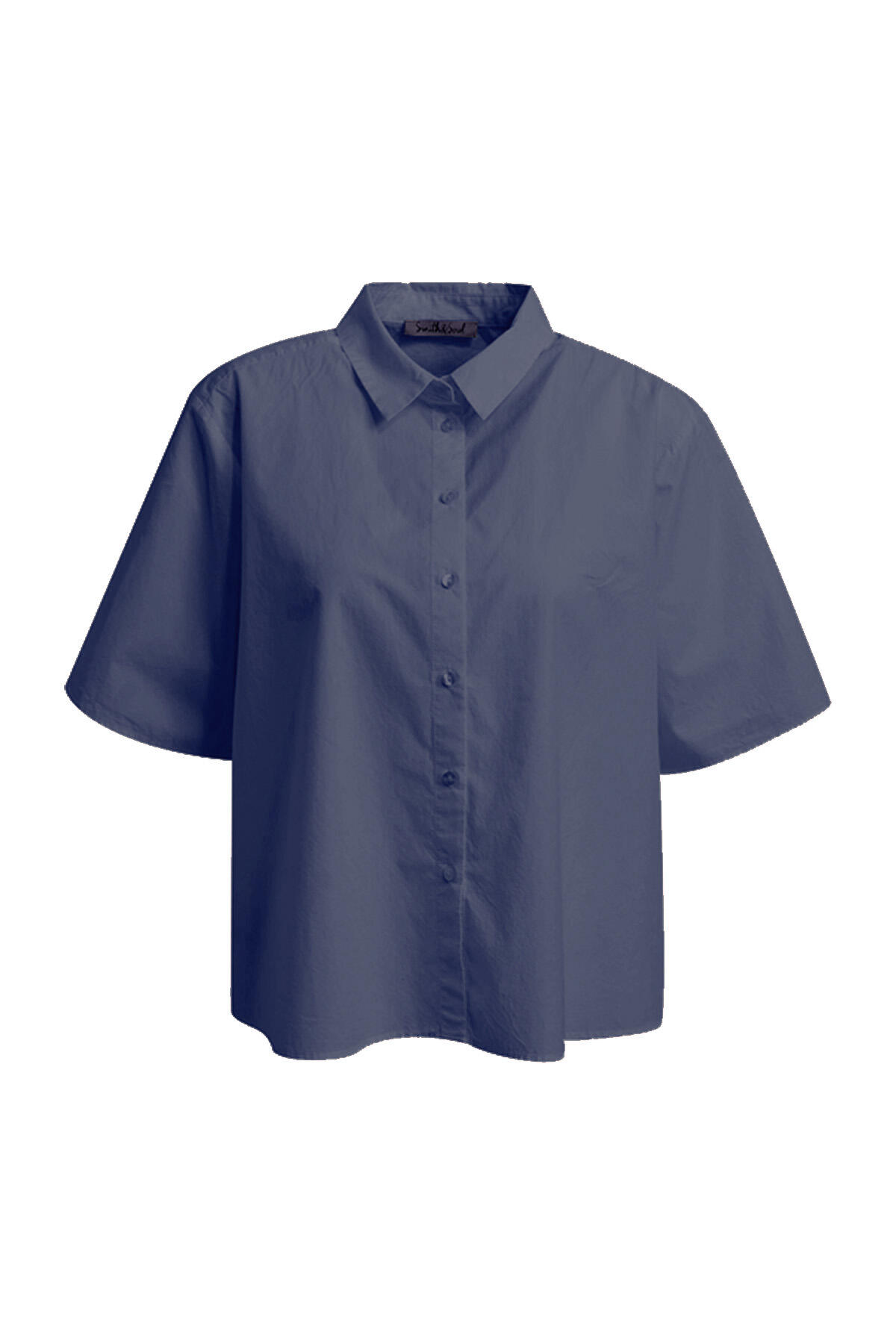 Smith&Soul - Boxy Shirt Collar Blouse marine - Gr. - M von Smith&Soul