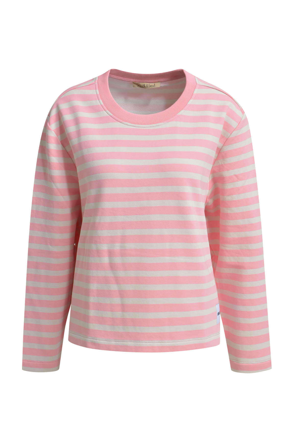 Smith&Soul - Boxy Sweatshirt Soul Studio Striped bubblegum - Gr. - XXL von Smith&Soul