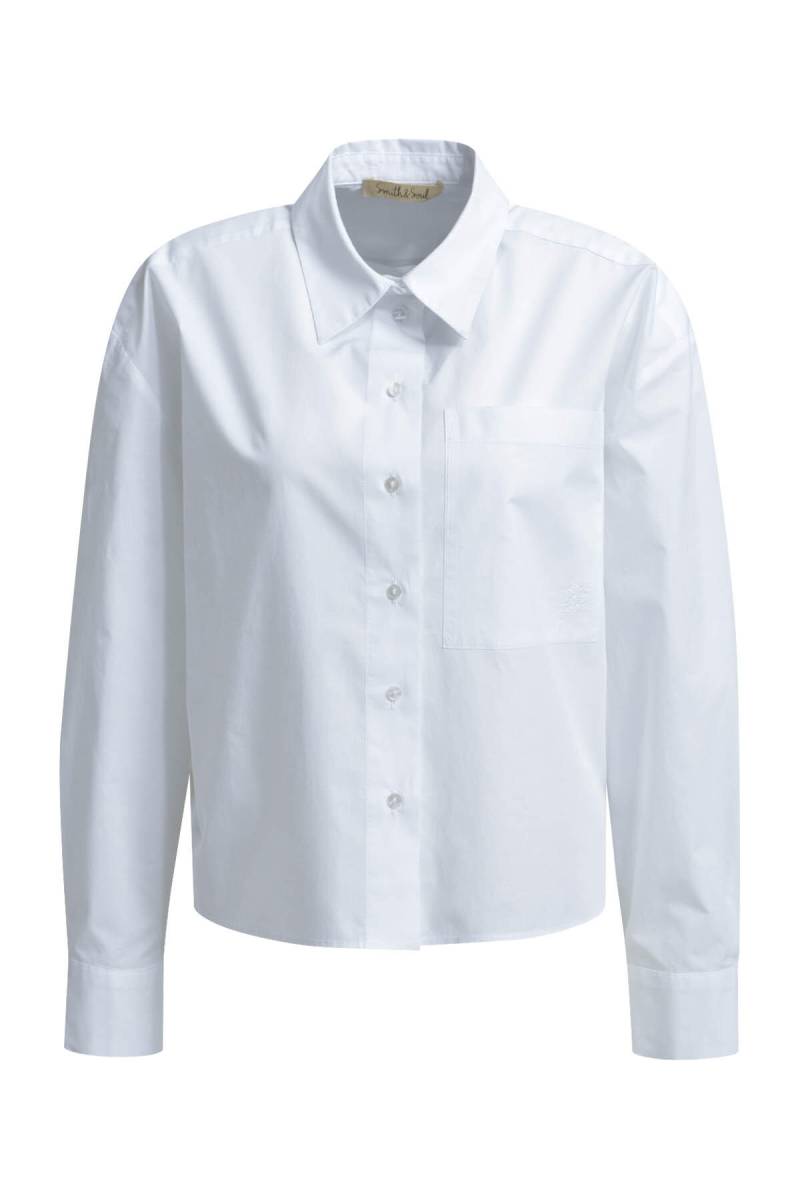 Smith&Soul - Boxy shirt collar blouse white - Gr. - M von Smith&Soul