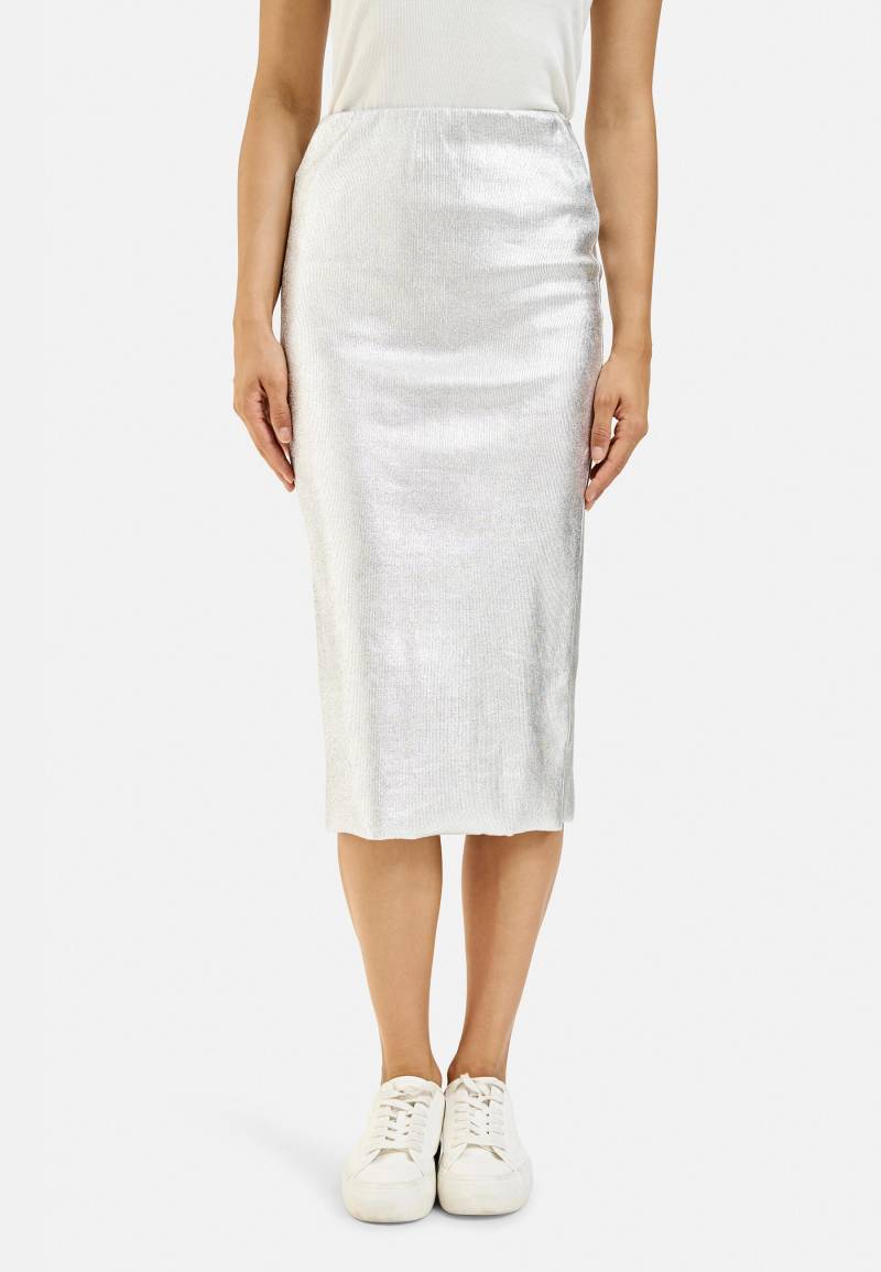 Smith&Soul - Coated Jersey Skirt mid grey - Gr. - S von Smith&Soul