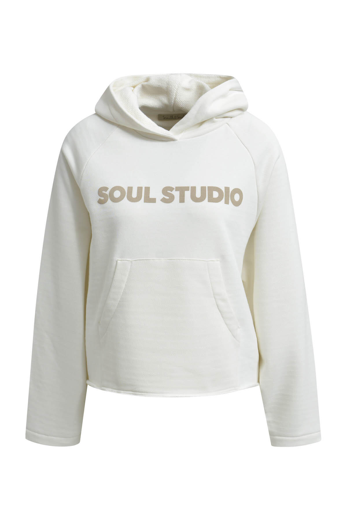Smith&Soul - Cropped Hoodie Soul Studio cream white - Gr. - S von Smith&Soul