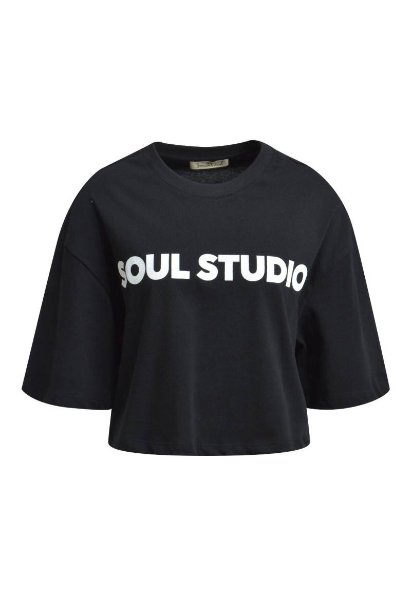 Smith&Soul - Cropped T-Shirt Wording black print - Gr. - XS von Smith&Soul