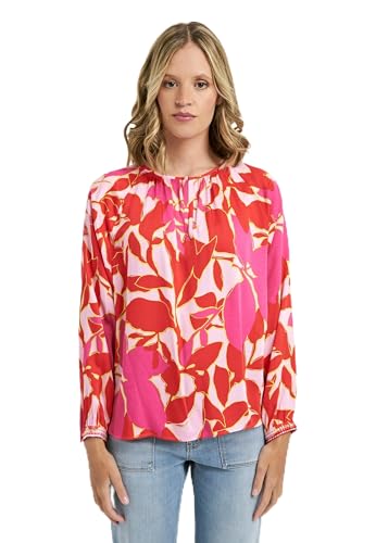 Smith & Soul DEEP Raglan Blouse with Front Slit Chili Print - M von Smith & Soul