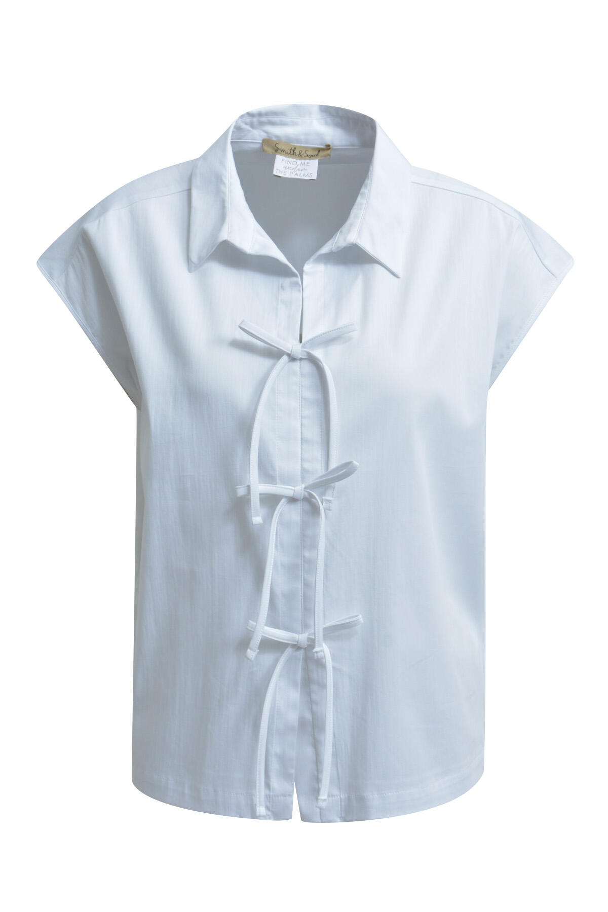 Smith&Soul - Dropped Shoulder Bow Blouse white - Gr. - XS von Smith&Soul