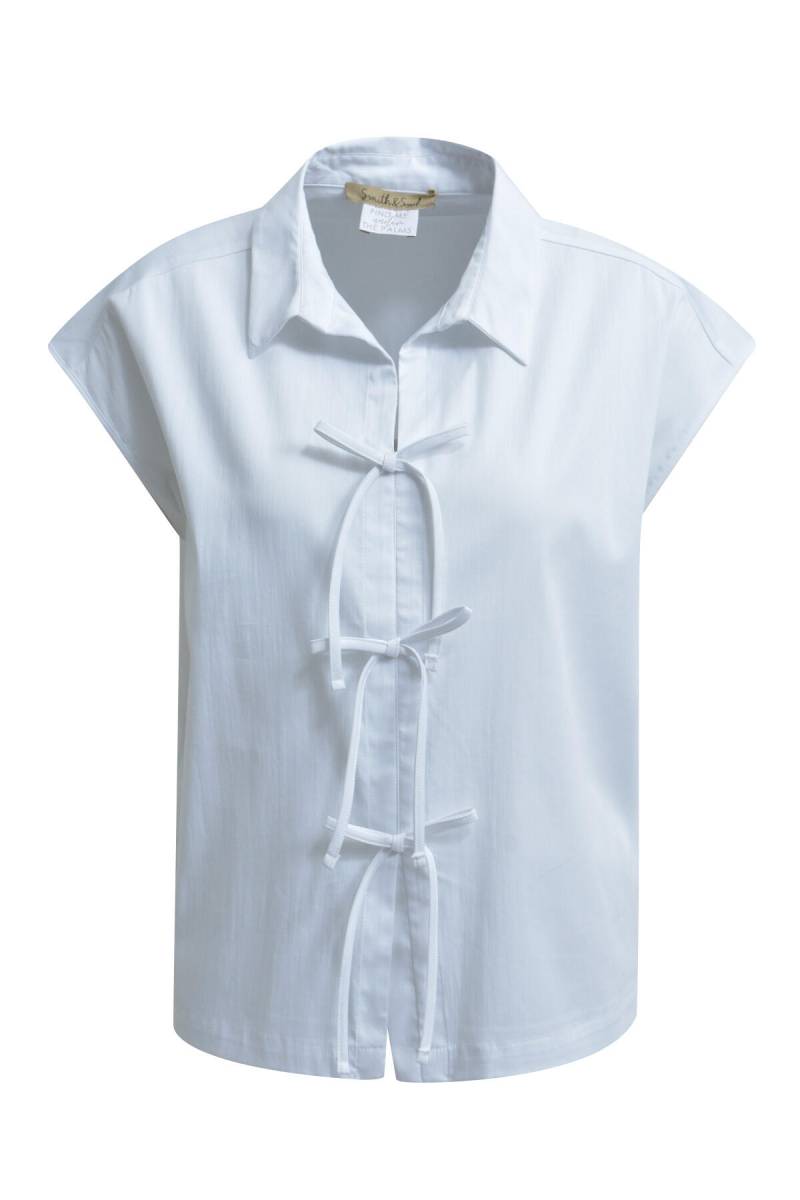 Smith&Soul - Dropped Shoulder Bow Blouse white - Gr. - XS von Smith&Soul
