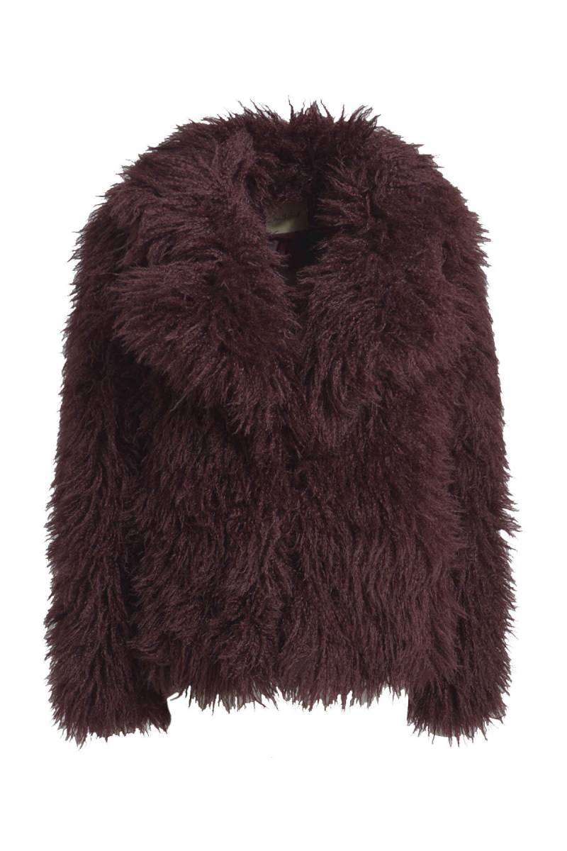 Smith&Soul - Fake Fur Jacket bordeaux - Gr. - M von Smith&Soul