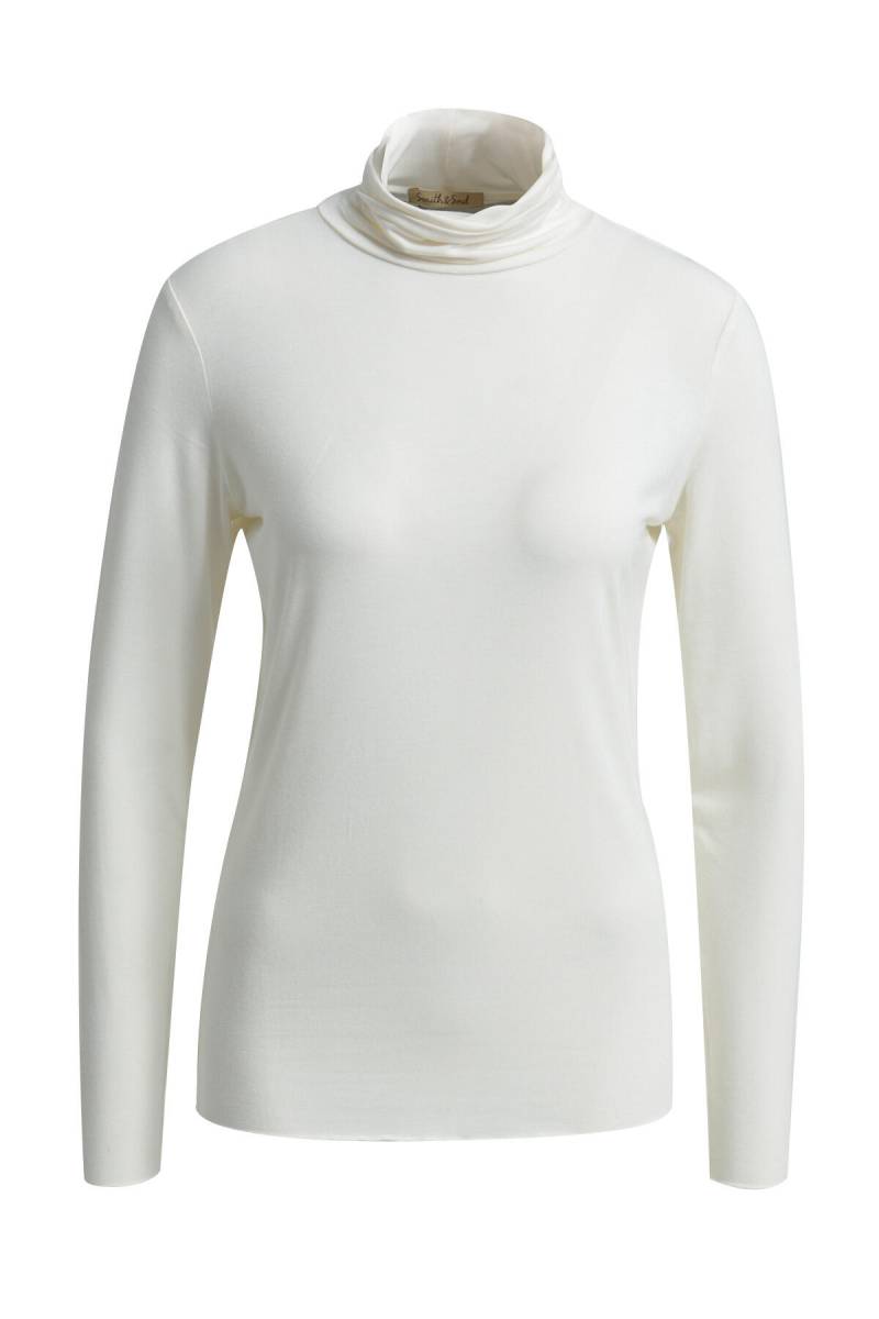 Smith&Soul - Fitted Soft Turtleneck Longsleeve cream white - Gr. - S von Smith&Soul