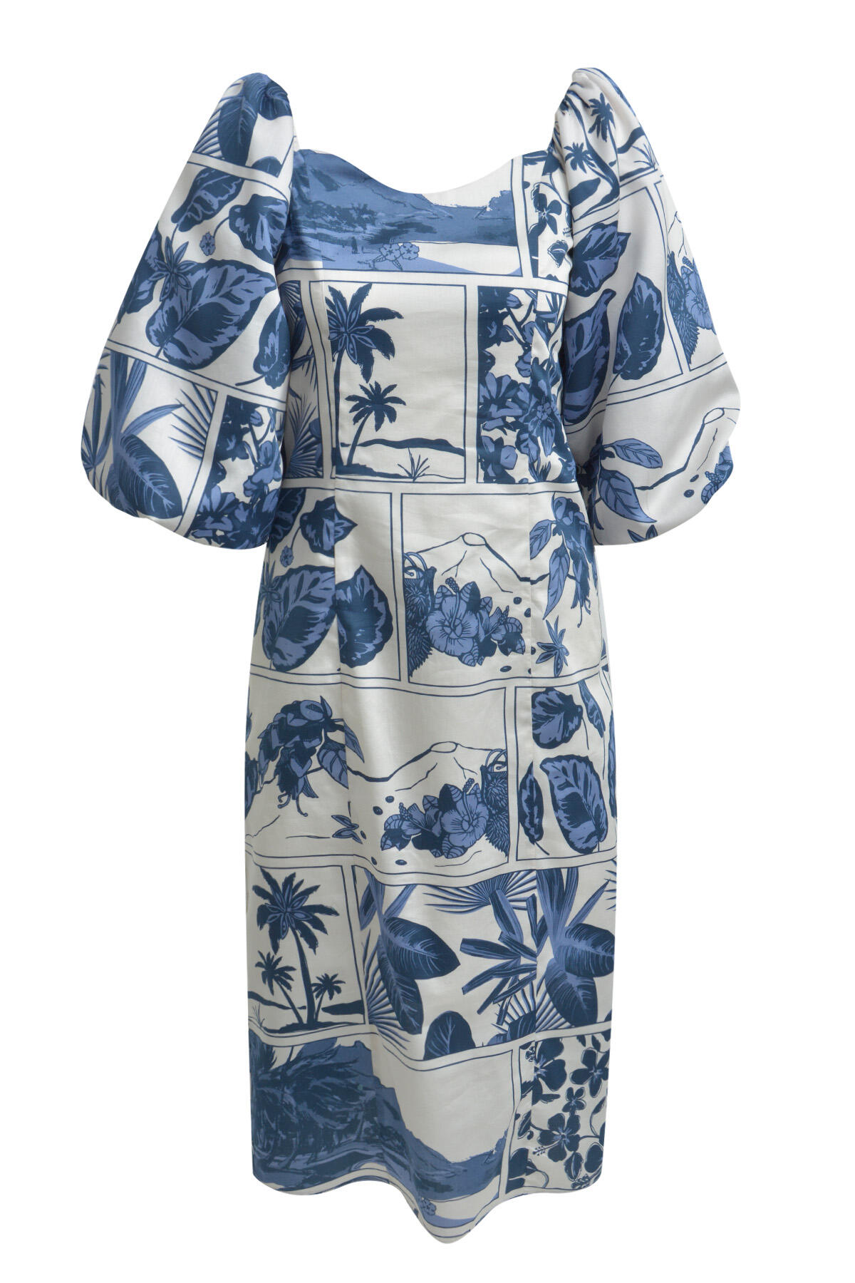 Smith&Soul - Fitted Volume Slv Dress night blue print - Gr. - L von Smith&Soul