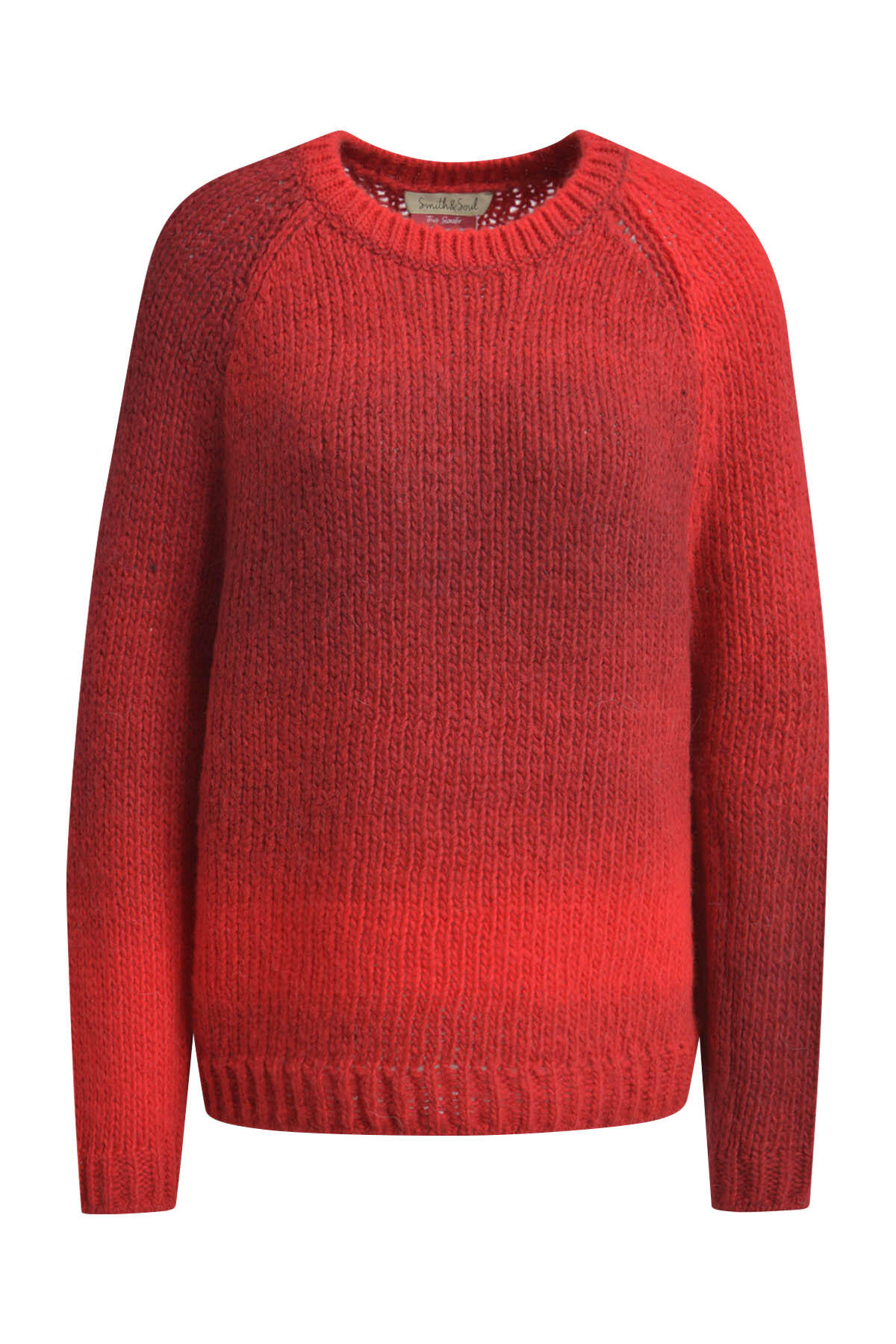 Smith&Soul - Gradient Raglan Pullover cherry print - Gr. - M von Smith&Soul
