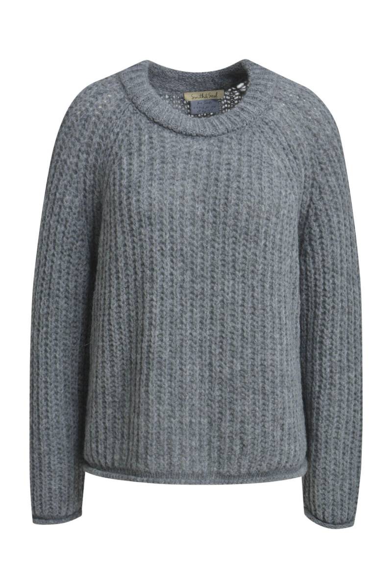 Smith&Soul - Hairy Raglan Pullover dark grey - Gr. - XS von Smith&Soul