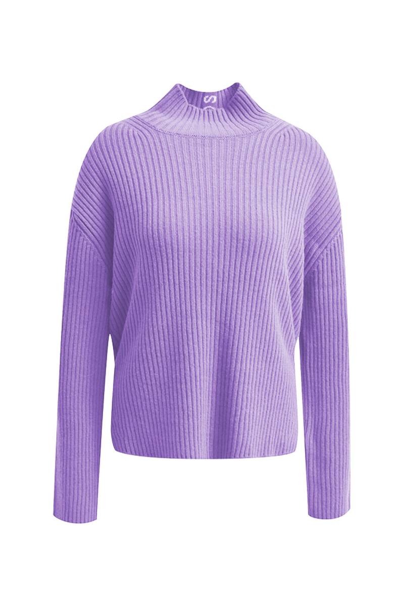Smith&Soul - High Collar Pullover pastel lilac - Gr. - L von Smith&Soul