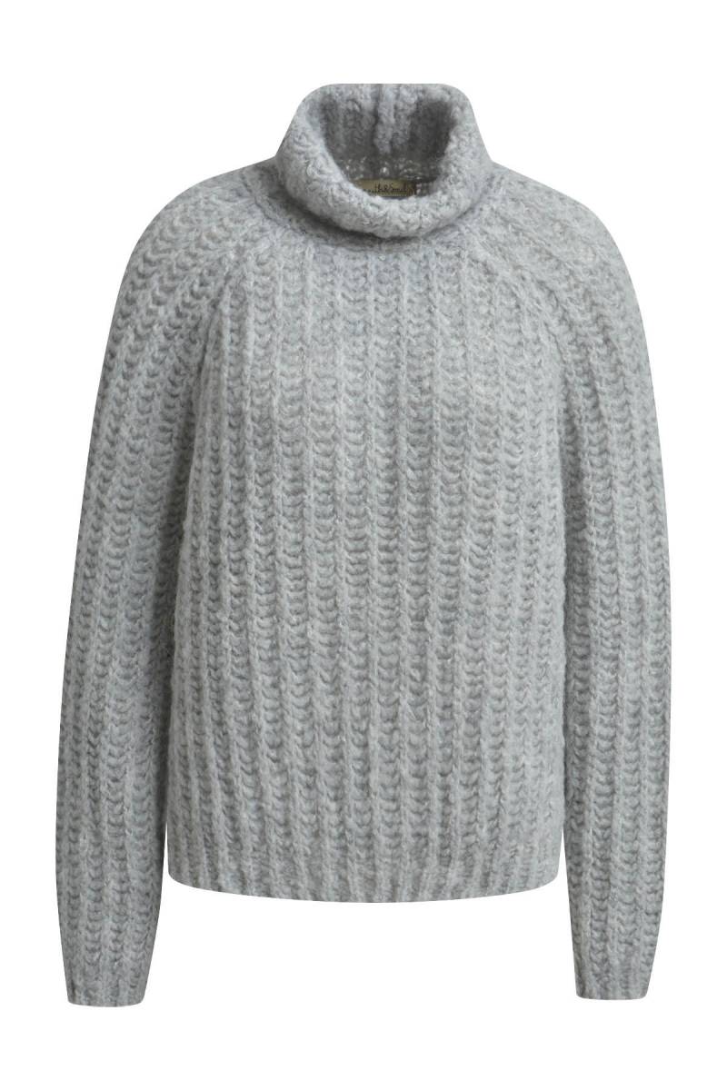 Smith&Soul - High Collar Pullover silver grey melange - Gr. - XL von Smith&Soul