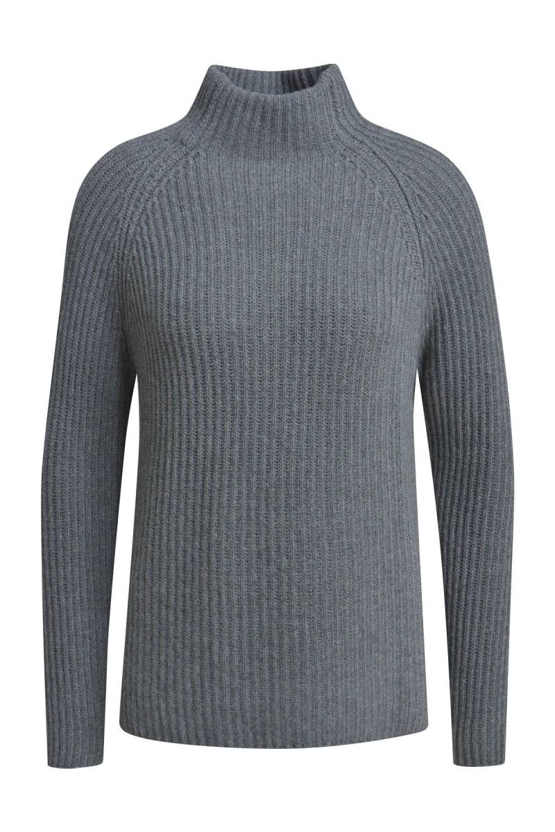 Smith&Soul - High Collar Raglan Rib Pullover dark grey - Gr. - XL von Smith&Soul