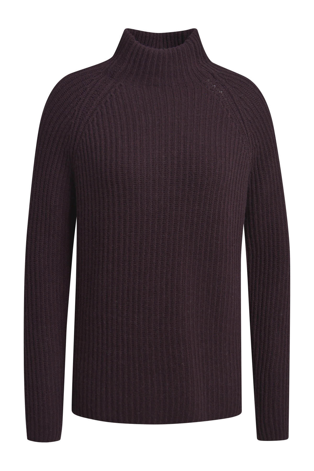Smith&Soul - High Collar Raglan Rib Pullover plum - Gr. - L von Smith&Soul