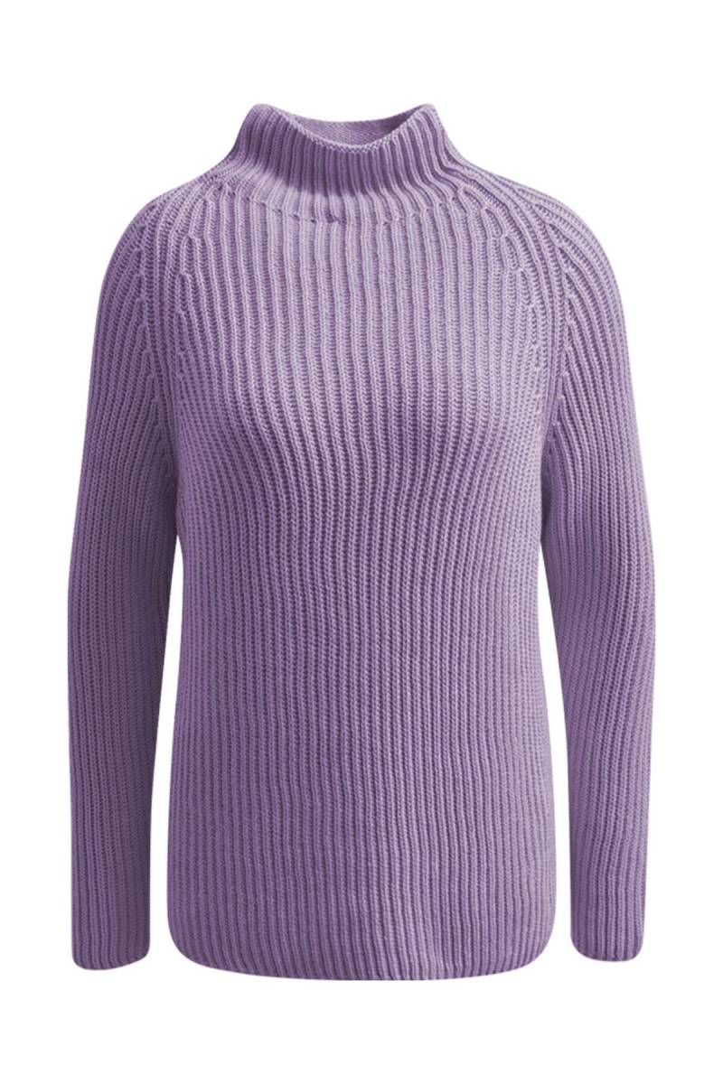 Smith&Soul - High Collar Rib Pullover pastel lilac - Gr. - L von Smith&Soul