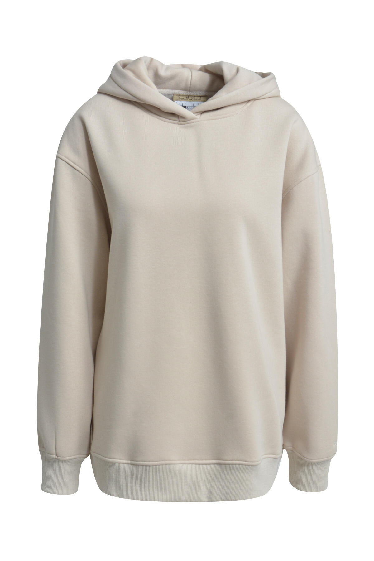 Smith&Soul - Hoodie Backprint beige - Gr. - M von Smith&Soul