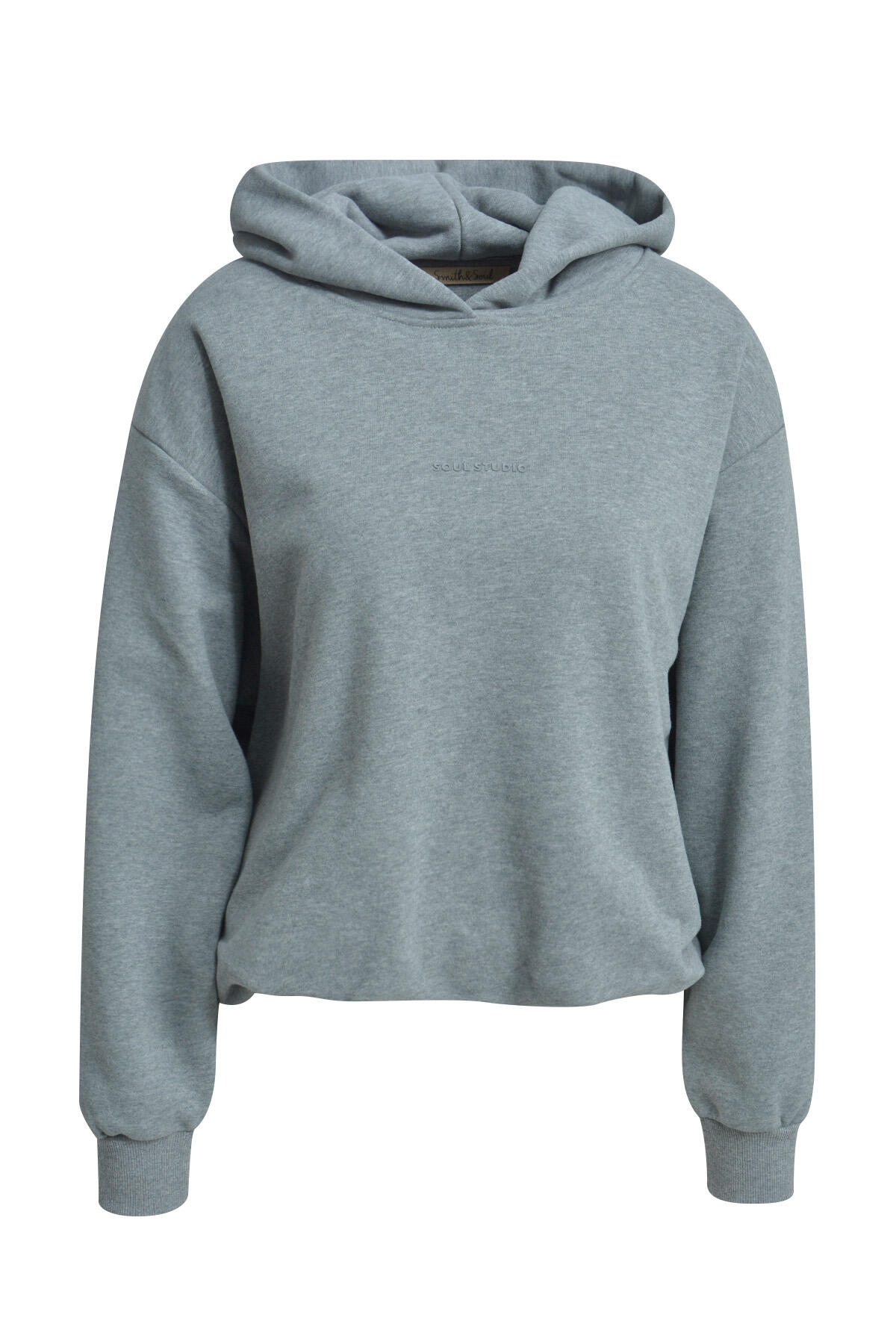 Smith&Soul - Hoodie Balloon Hem grey melange - Gr. - M von Smith&Soul