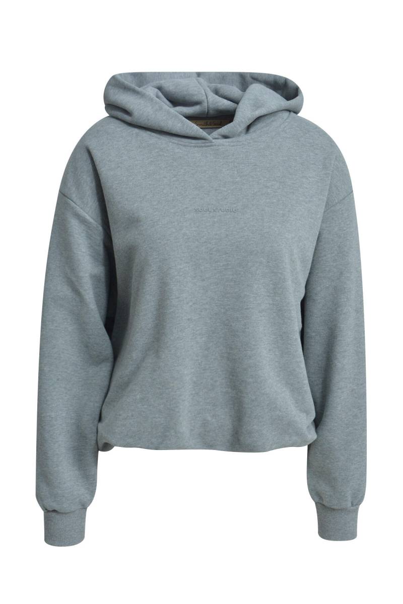 Smith&Soul - Hoodie Balloon Hem grey melange - Gr. - S von Smith&Soul