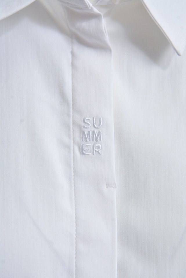 Smith & Soul Kurzarmbluse BOXY BLOUSE WITH RUFFLE CUFF white von Smith & Soul