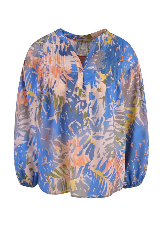 Smith & Soul Langarmbluse BOXY BLOUSE WITH PINTUCKS VANILLE PRINT von Smith & Soul
