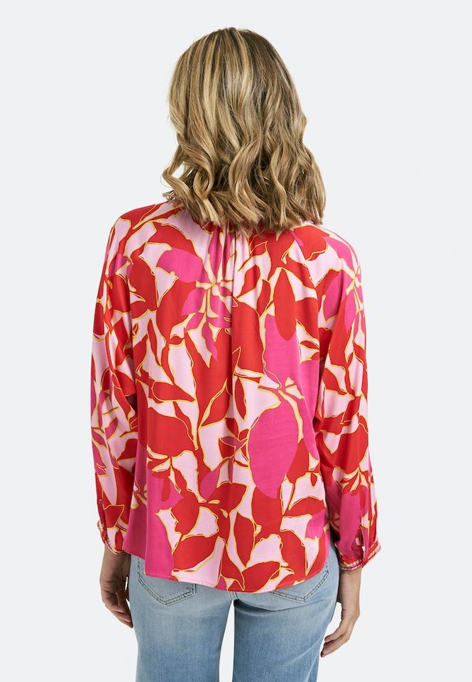 Smith & Soul Langarmbluse DEEP RAGLAN BLOUSE WITH FRONT SLIT CHILI PRINT von Smith & Soul