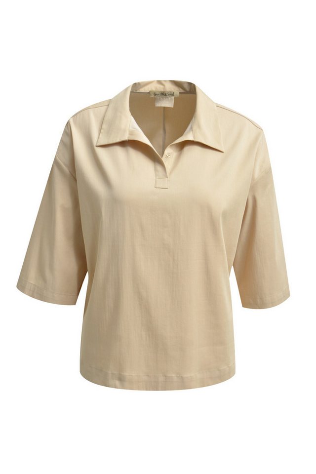 Smith & Soul Langarmbluse POLO COLLAR HALF SLV BLOUSE von Smith & Soul