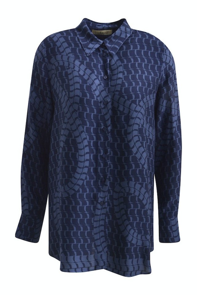 Smith & Soul Langarmbluse PRINTED SHIRT COLLAR BLOUSE DARK BLUE PRINT von Smith & Soul