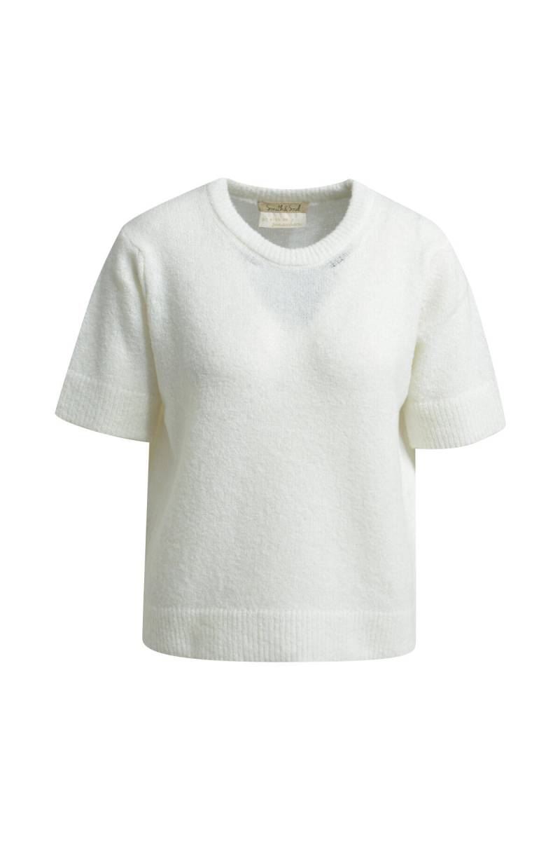 Smith&Soul - Light BouclÃ© Half Slv Pullover cream white - Gr. - L von Smith&Soul
