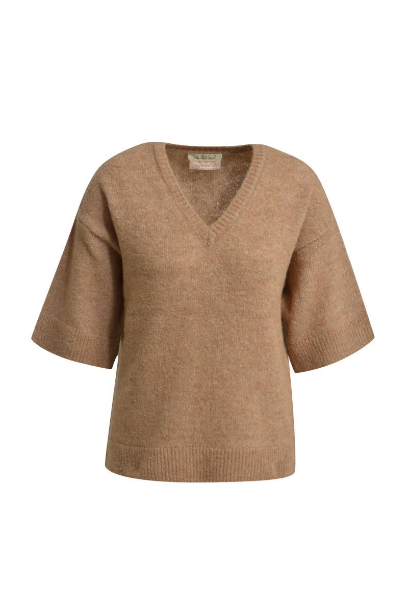 Smith&Soul - Light BouclÃ© V-neck Pullover caramel - Gr. - L von Smith&Soul